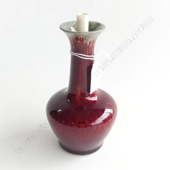 A Cobridge pottery flambe Millenium collector's vase